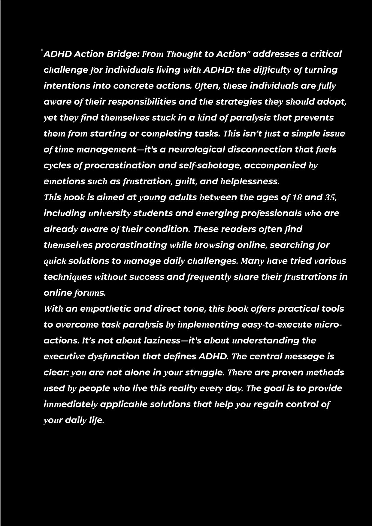 ADHD Action Bridge - From Thought To Action